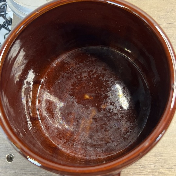 West Bend Bean Pot 1960's W/ Lid‎ Crock Brown Glazed Pottery Stoneware *Read - Picture 6 of 8